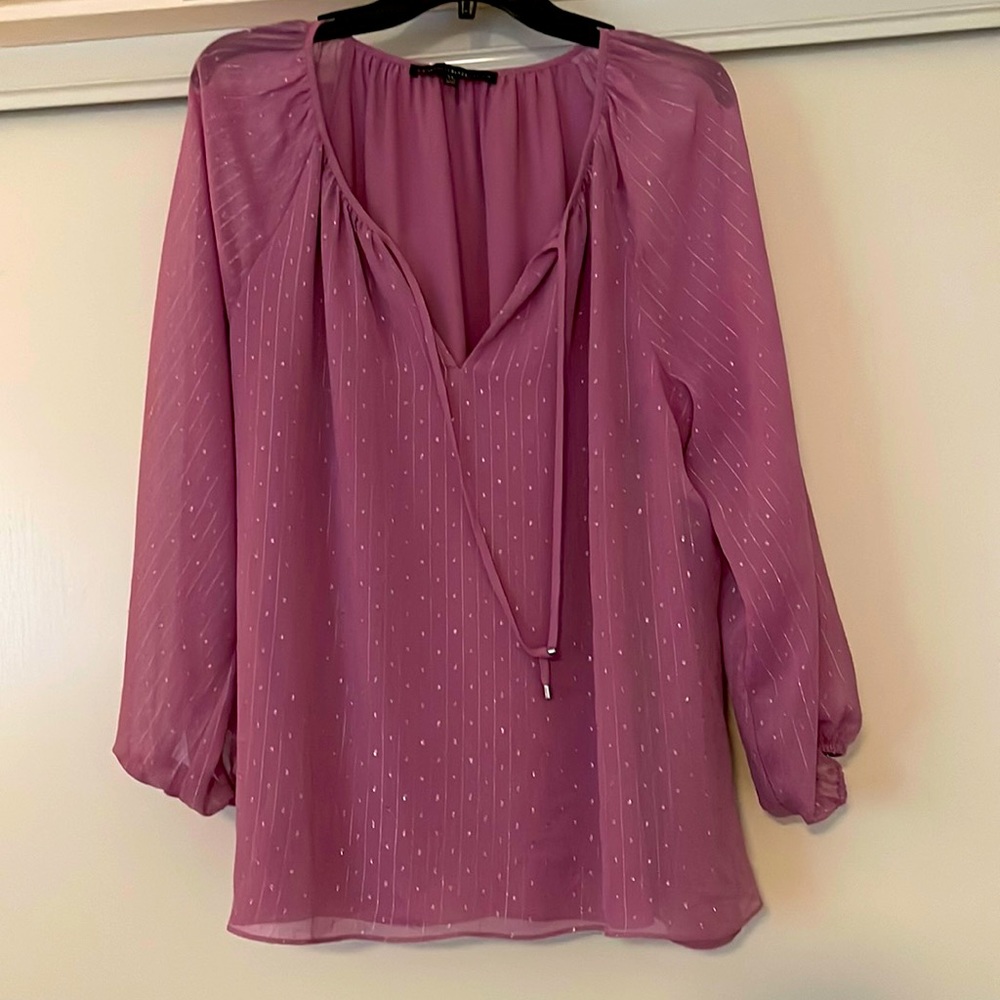 Purple flowy White House black market top